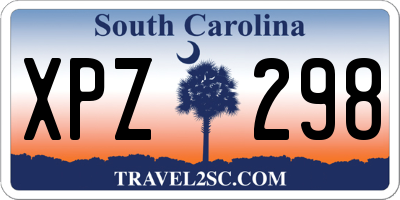 SC license plate XPZ298