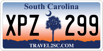 SC license plate XPZ299