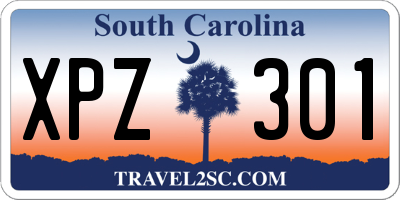 SC license plate XPZ301