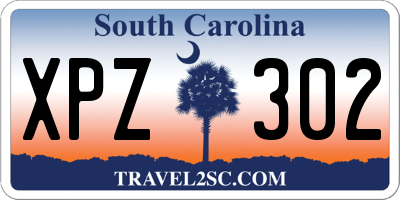 SC license plate XPZ302