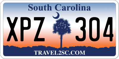 SC license plate XPZ304