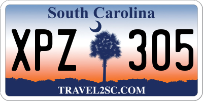 SC license plate XPZ305