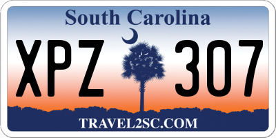 SC license plate XPZ307