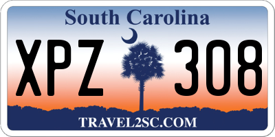 SC license plate XPZ308