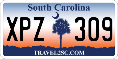 SC license plate XPZ309