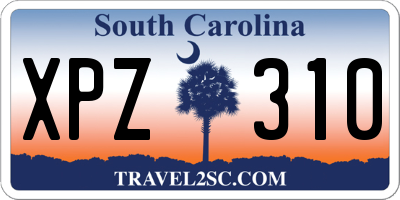 SC license plate XPZ310