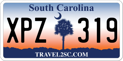 SC license plate XPZ319