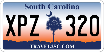 SC license plate XPZ320