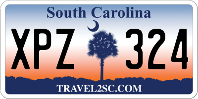 SC license plate XPZ324