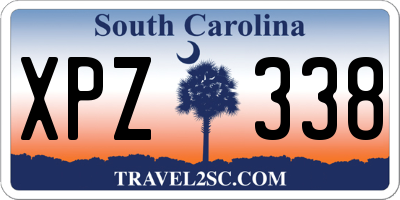 SC license plate XPZ338