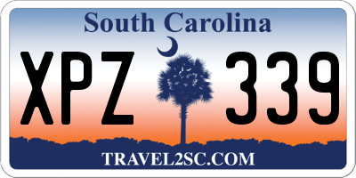 SC license plate XPZ339