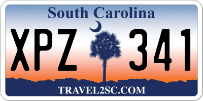 SC license plate XPZ341