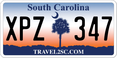 SC license plate XPZ347