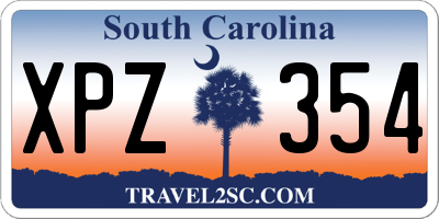 SC license plate XPZ354