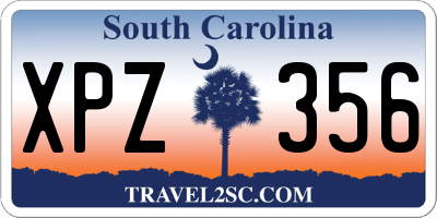 SC license plate XPZ356