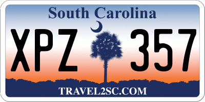 SC license plate XPZ357