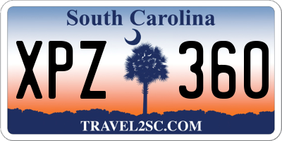 SC license plate XPZ360