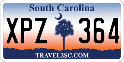 SC license plate XPZ364