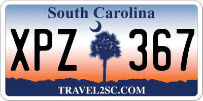 SC license plate XPZ367