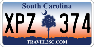 SC license plate XPZ374