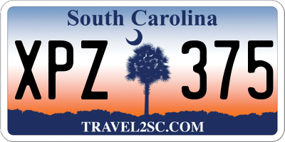 SC license plate XPZ375