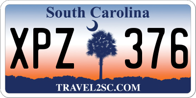 SC license plate XPZ376