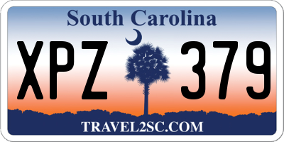 SC license plate XPZ379