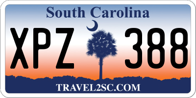 SC license plate XPZ388