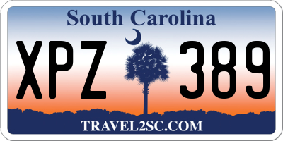 SC license plate XPZ389