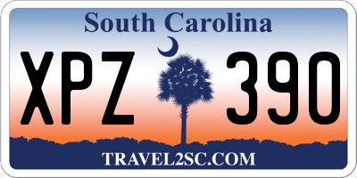 SC license plate XPZ390