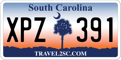 SC license plate XPZ391