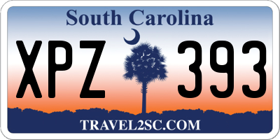 SC license plate XPZ393