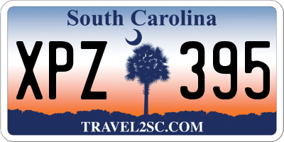 SC license plate XPZ395