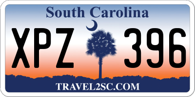 SC license plate XPZ396
