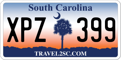 SC license plate XPZ399