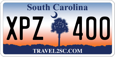 SC license plate XPZ400