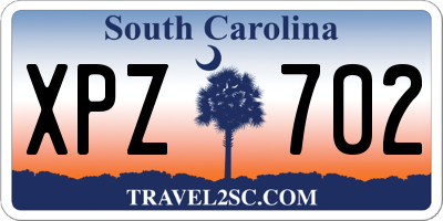 SC license plate XPZ702