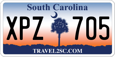 SC license plate XPZ705