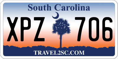 SC license plate XPZ706