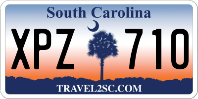 SC license plate XPZ710