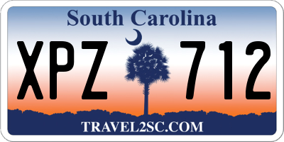 SC license plate XPZ712
