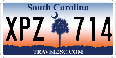 SC license plate XPZ714