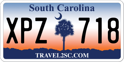 SC license plate XPZ718
