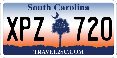 SC license plate XPZ720