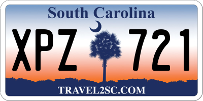 SC license plate XPZ721