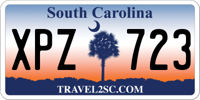 SC license plate XPZ723