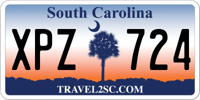 SC license plate XPZ724