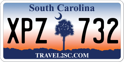 SC license plate XPZ732
