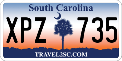 SC license plate XPZ735