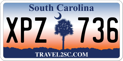 SC license plate XPZ736
